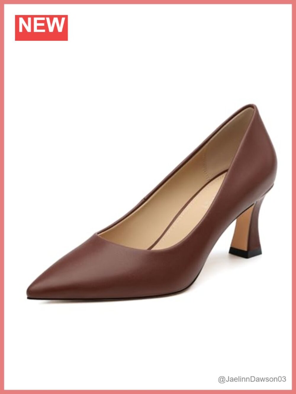Women's Pointed Toe Pumps 2.5" Stiletto Heel Slip-On Faux Leather Wedding Office
